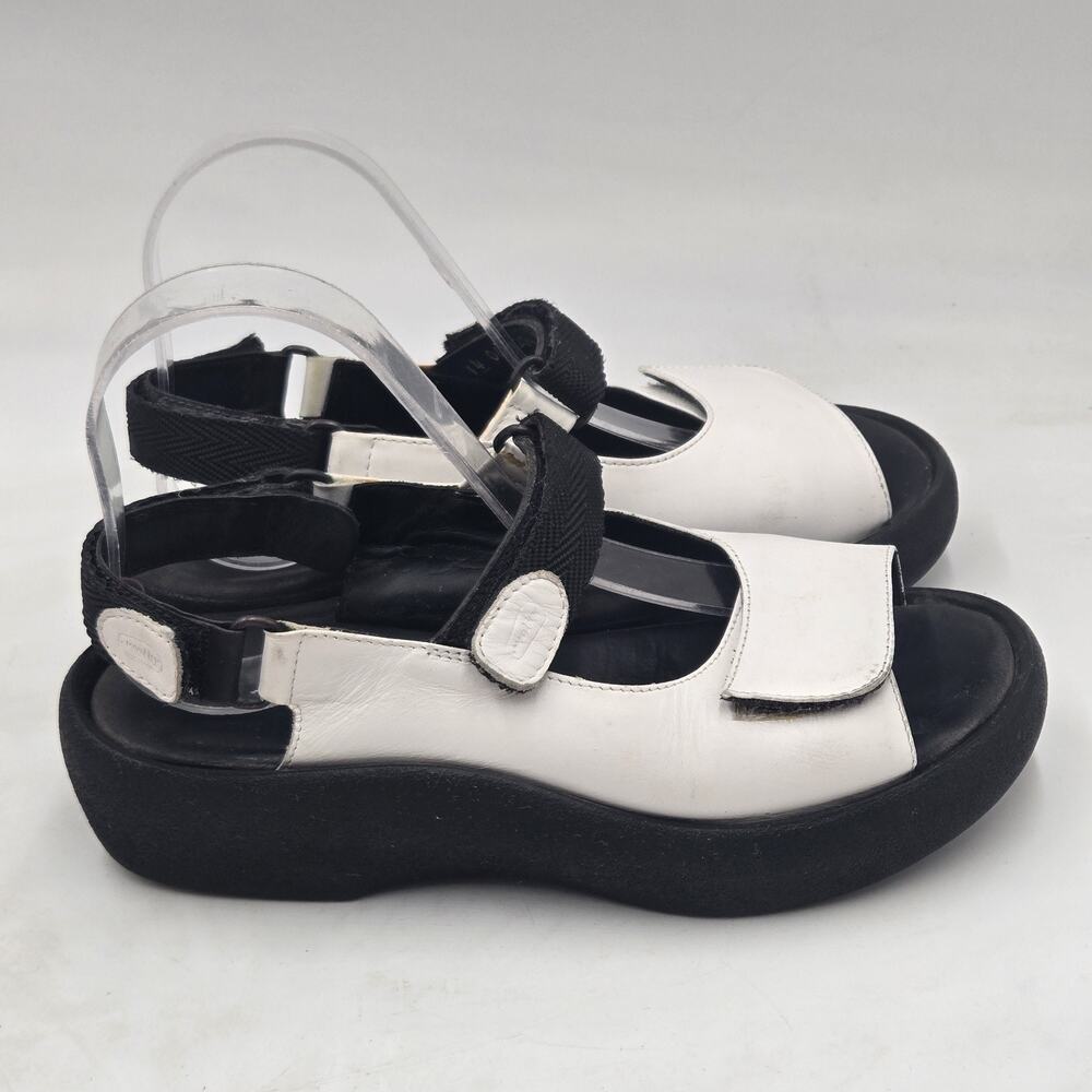Wolky Jewel Slingback Sandals White Leather 3204 Comfort Walking Women's 38 7.5